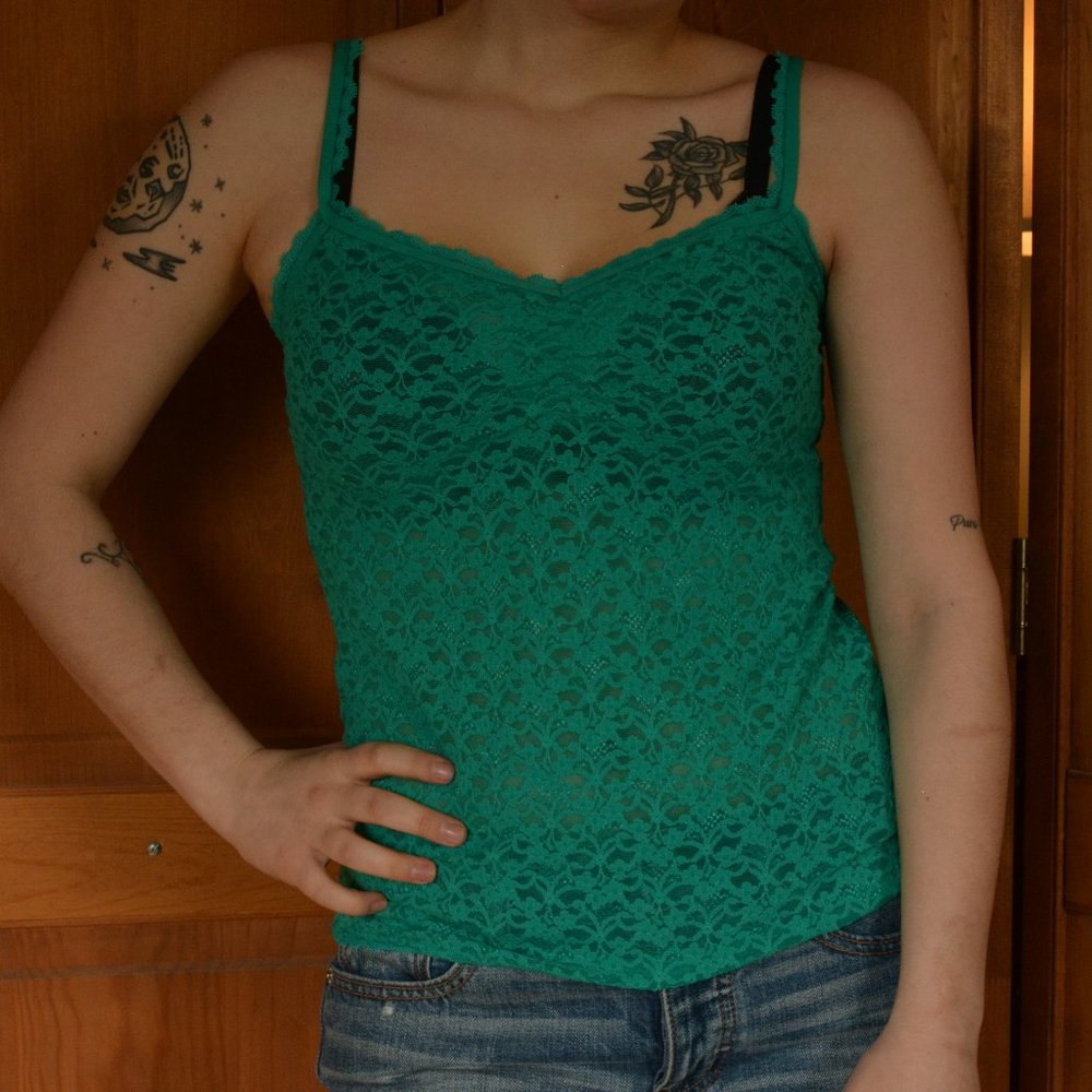Green Lace Tank